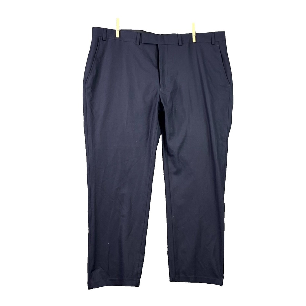 Kenneth Cole Reaction Pants Mens 46x40 Navy Blue Career Office Classic Academia